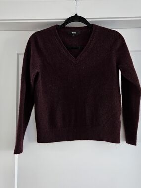 ​Quince 100% Mongolian Cashmere V-Neck Sweater Burgundy S-M